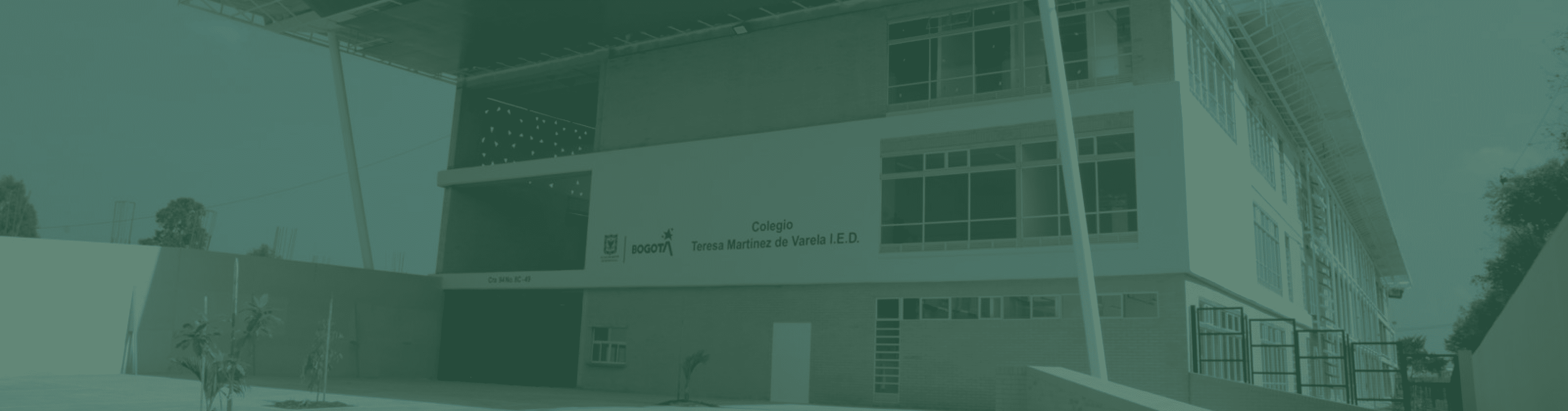 Encabezado traslucido verde aguamarina para Colegio Teresa Martínez de Varela
