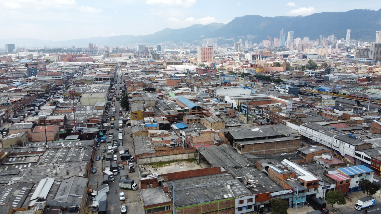 Fotografía panorámica de Bogotá